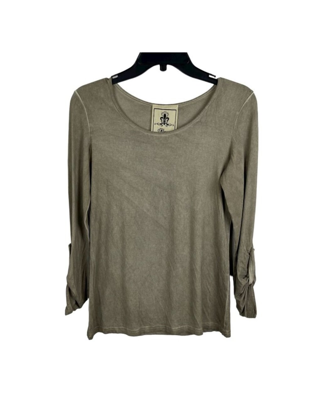 Fleur De Lis Women's Crew Neck Long Sleeve Top Sweatshirt Size S